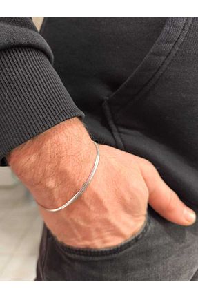 دستبند استیل (فولاد) متالیک مردانه استیل (فولاد) Kusakli - کد 901932956
