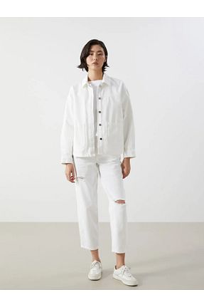 شلوار سفید زنانه بافتنی LC Waikiki - کد 901946899