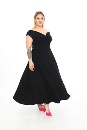 لباس مجلسی و فارغ التحصیلی مشکی زنانه کرپ Angelino - کد 902856157