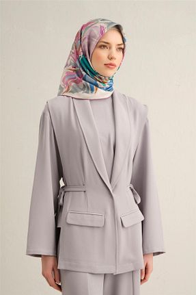 روسری بنفش کرپ ساتن ابریشم Armine - کد 901951622
