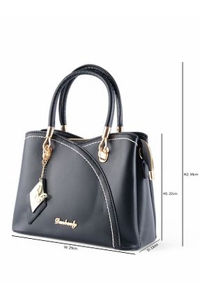 کیف دوشی مشکی زنانه چرم مصنوعی ROSECENTERBAZAAR - کد 861233261