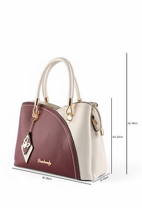 کیف دوشی زرشکی زنانه پلی اورتان ROSECENTERBAZAAR - کد 861233273