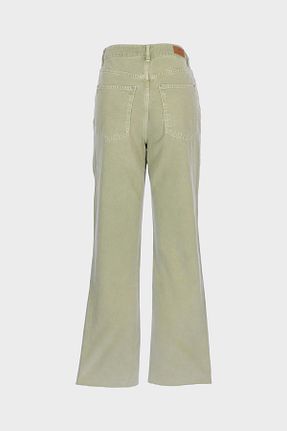 شلوار جین سبز زنانه پاچه زیپ دار CROSS JEANS - کد 901993679