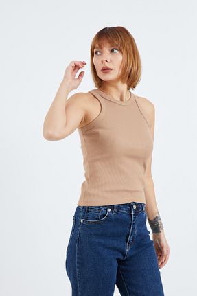 بلوز قهوه ای زنانه ساده DPARİS - کد 901996922
