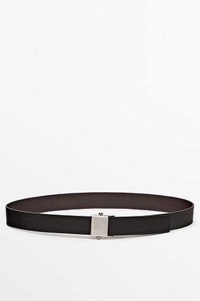 کمربند قهوه ای زنانه چرم خالص Massimo Dutti - کد 902027036