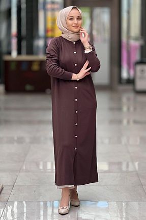 پلیور قهوه ای زنانه ساده Nuss - کد 851706920