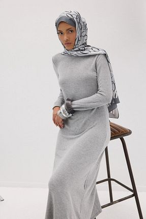 شال طوسی زنانه پنبه ای cs camellia scarf - کد 902008506