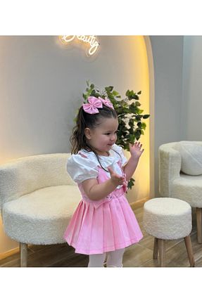 ست بالاتنه و پائین تنه صورتی بچه گانه پنبه ای Tinypeople - کد 903249347