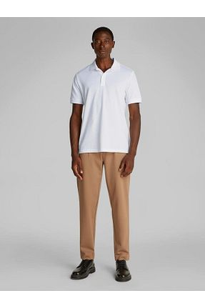 پولوشرت سفید مردانه الاستین Calvin Klein - کد 902013302