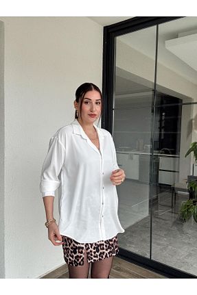 پیراهن سفید زنانه رگولار TubaEKEN - کد 902026839