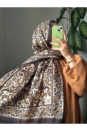 شال قهوه ای زنانه پنبه ای Levidor - کد 902028659