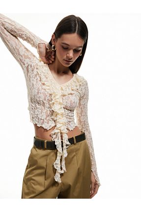 بلوز نباتی زنانه ساده Koton - کد 903264865