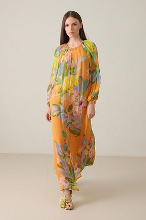 لباس نارنجی زنانه بافتنی Setre - کد 902072849