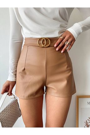 شلوارک و برمودا قهوه ای زنانه فاق بلند Miss Prova - کد 902048478