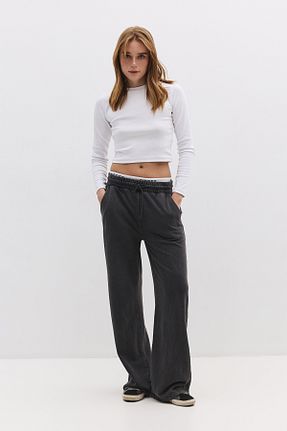 شلوار طوسی زنانه بافتنی No Matter What - کد 902079628