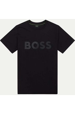 تیشرت مشکی مردانه رگولار BOSS - کد 902048980