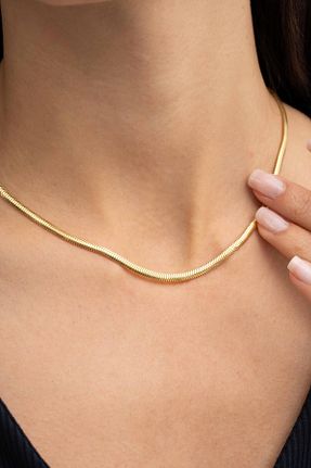 گردنبند نقره طلائی زنانه 925 عیار Sümer Telkari - کد 892858846