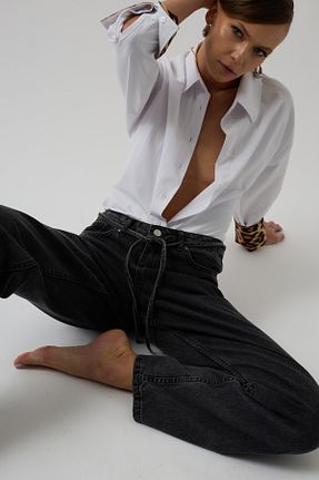 شلوار جین مشکی زنانه رگولار Black Fashion - کد 903716979