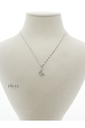 گردنبند استیل ( فولاد ) طوسی زنانه استیل ضد زنگ pisay takı & aksesuar - کد 902082440