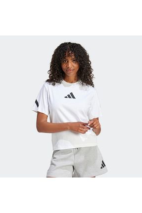 تیشرت اسپرت سفید زنانه رگولار adidas - کد 852532219