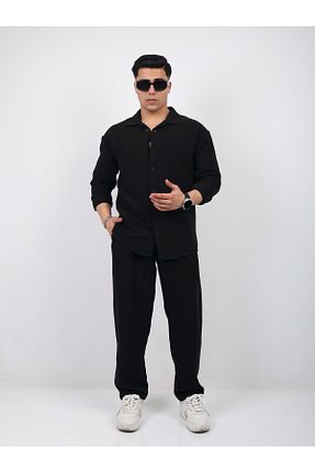 ست بالاتنه و پائین تنه مشکی زنانه بافتنی MFU collection - کد 902086878