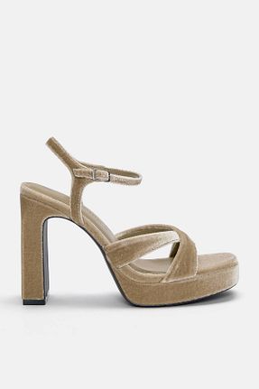 صندل بژ زنانه پاشنه پلتفرم Pull & Bear - کد 902080532