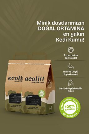 شن گربه Doğal/Bentonit Kumlar Ecolitt Cat Litter - کد 900127534