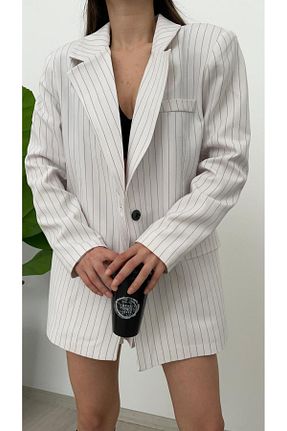 کت سفید زنانه Blazer Nazline - کد 902094844
