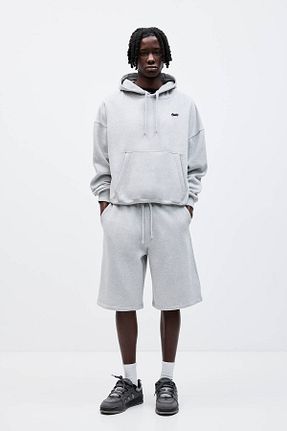 شلوارک و برمودا طوسی مردانه پنبه ای Pull & Bear - کد 901816671