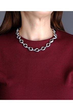گردنبند استیل ( فولاد ) طوسی زنانه استیل (فولاد) mysteriajewelry - کد 898064579