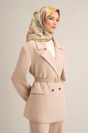 روسری بژ پلی استر Armine - کد 901951402