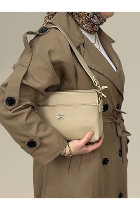 کیف دوشی بژ زنانه چرم مصنوعی Nas Bag - کد 902087757