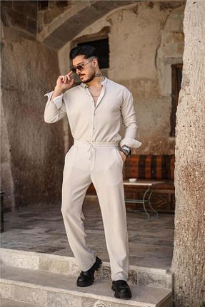شلوار طوسی مردانه پارچه OUTFİT MAN - کد 810566188