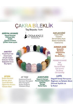 دستبند جواهر رنگی زنانه سنگ طبیعی OSMANLI DEĞERLİ TAŞ - کد 814379787