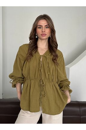 پیراهن خاکی زنانه رگولار Laluvia - کد 902109567