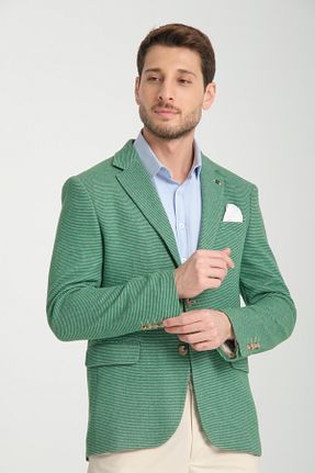 کت بلیزر سبز مردانه مخلوط پلی استر Frappoli - کد 892839817