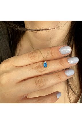 گردنبند الماس آبی VS2 Kayra Mücevher - کد 364246780