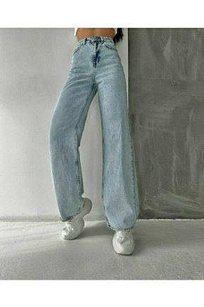 شلوار جین آبی زنانه پاچه گشاد dressmix - کد 902151339