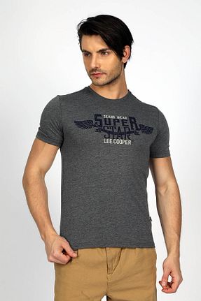 تیشرت طوسی مردانه رگولار Lee Cooper - کد 824074564