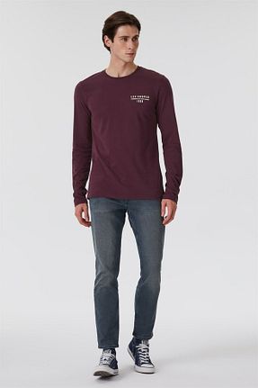 تیشرت زرشکی مردانه رگولار Lee Cooper - کد 358382756