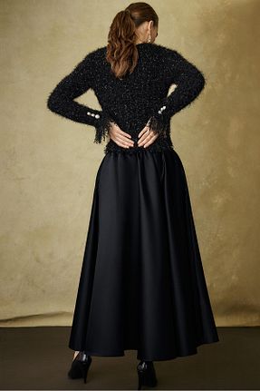 دامن حجاب مشکی زنانه نیمه فیت Touche Prive - کد 815040695
