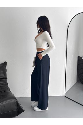 شلوار سرمه ای زنانه پنبه ای winmoda - کد 903764182