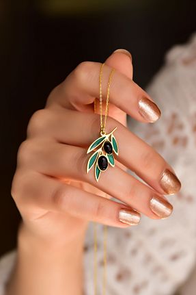 گردنبند نقره طلائی زنانه 925 عیار Papatya Silver - کد 833562326