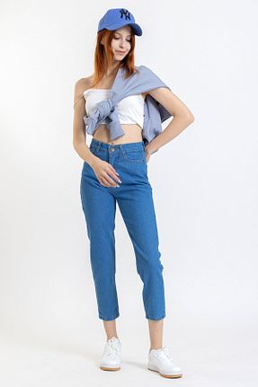 شلوار جین آبی زنانه پاچه تنگ ByCukurovaFrango - کد 902172373