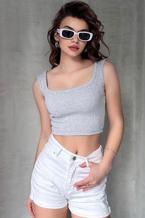 بادی طوسی زنانه یقه U New Now - کد 902184797