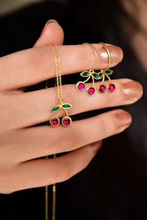 ست نقره طلائی زنانه زیرکن Papatya Silver - کد 829527355