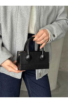 کیف دوشی مشکی زنانه چرم مصنوعی Çanta Trend - کد 902186599