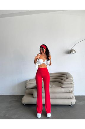 ساق شلواری قرمز زنانه بافتنی CEGEB - کد 902214608
