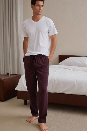 پائین تنه راحتی زرشکی مردانه %100 پنبه Elemge - کد 899601398