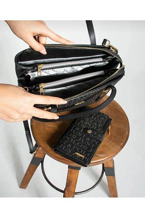کیف دوشی مشکی زنانه چرم مصنوعی Just Polo - کد 903795813